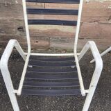 Set of 8 vintage terrace garden chairs 1970