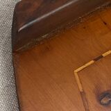 Wooden tray, inlaid decoration with marquetry and mother-of-pearl.