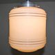 Suspension chandelier metal and opaline (Deutschland) art deco
