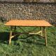 Table vintage 1960 recangulaire en rotin