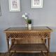 Vintage rattan console