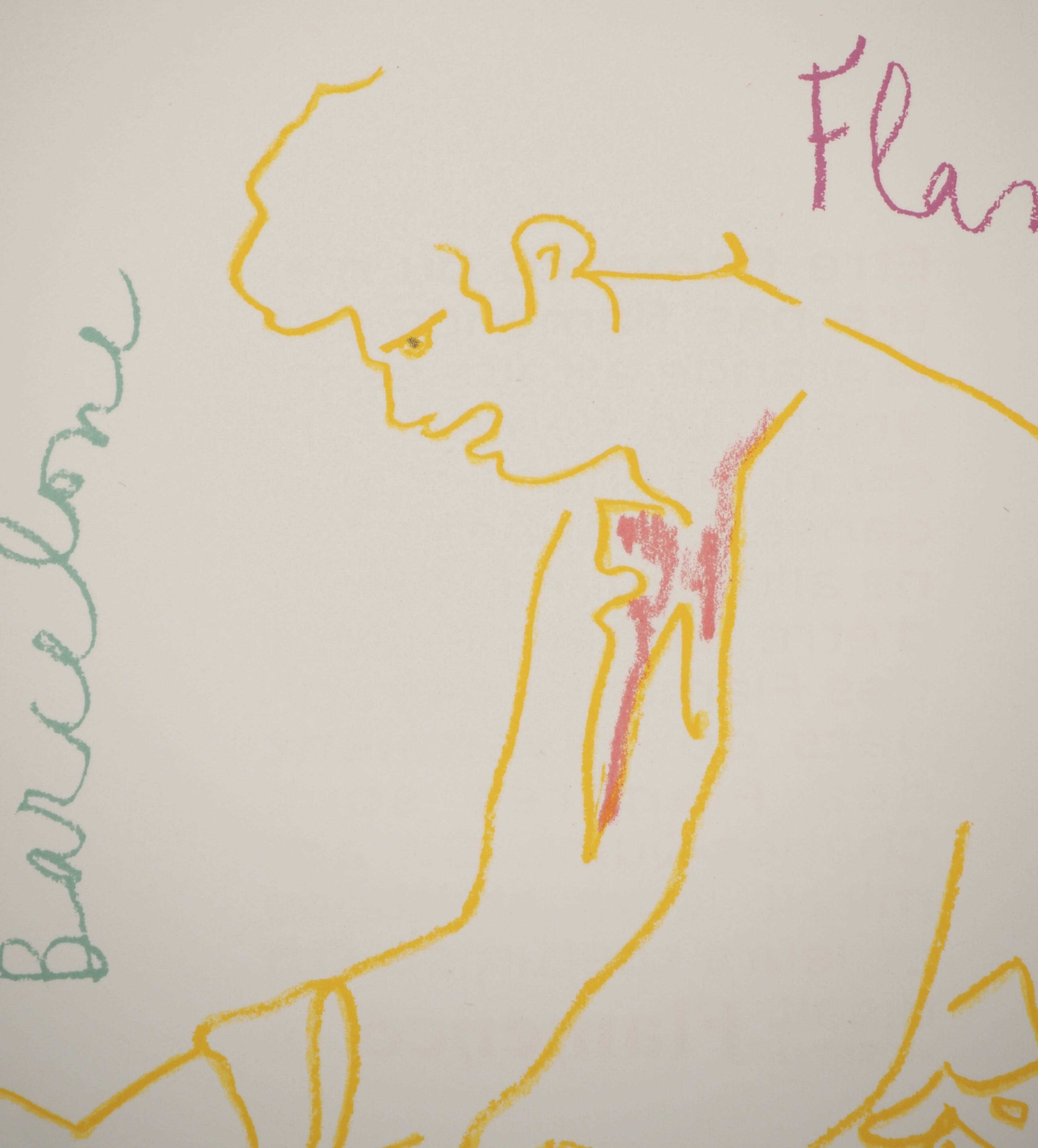 Jean Cocteau: Letter from Barcelona, original signed lithograph