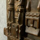 Central Africa around 1900 2 very large doors entirely carved iguanas,
