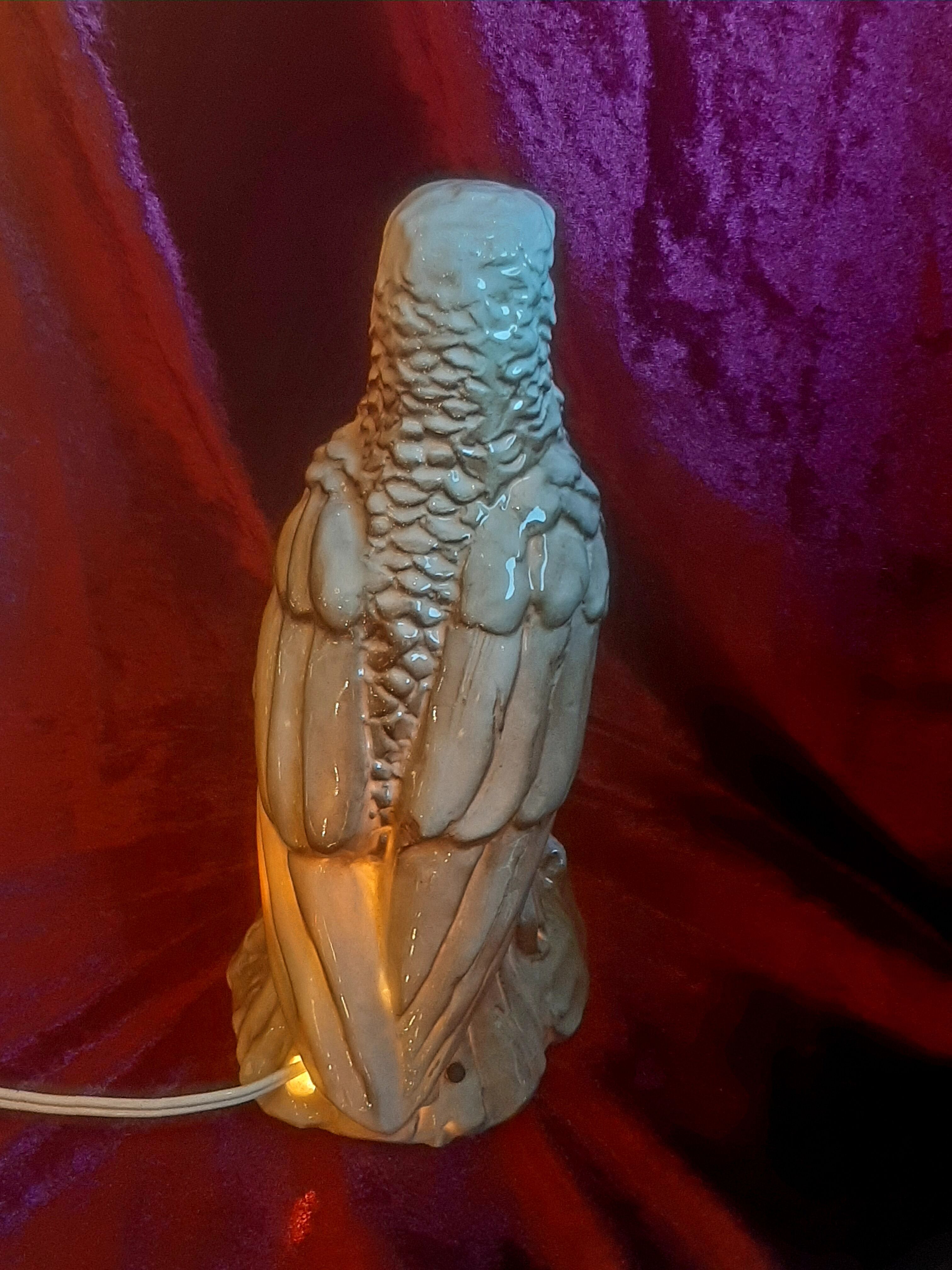 Veilleuse aigle en porcelaine art déco