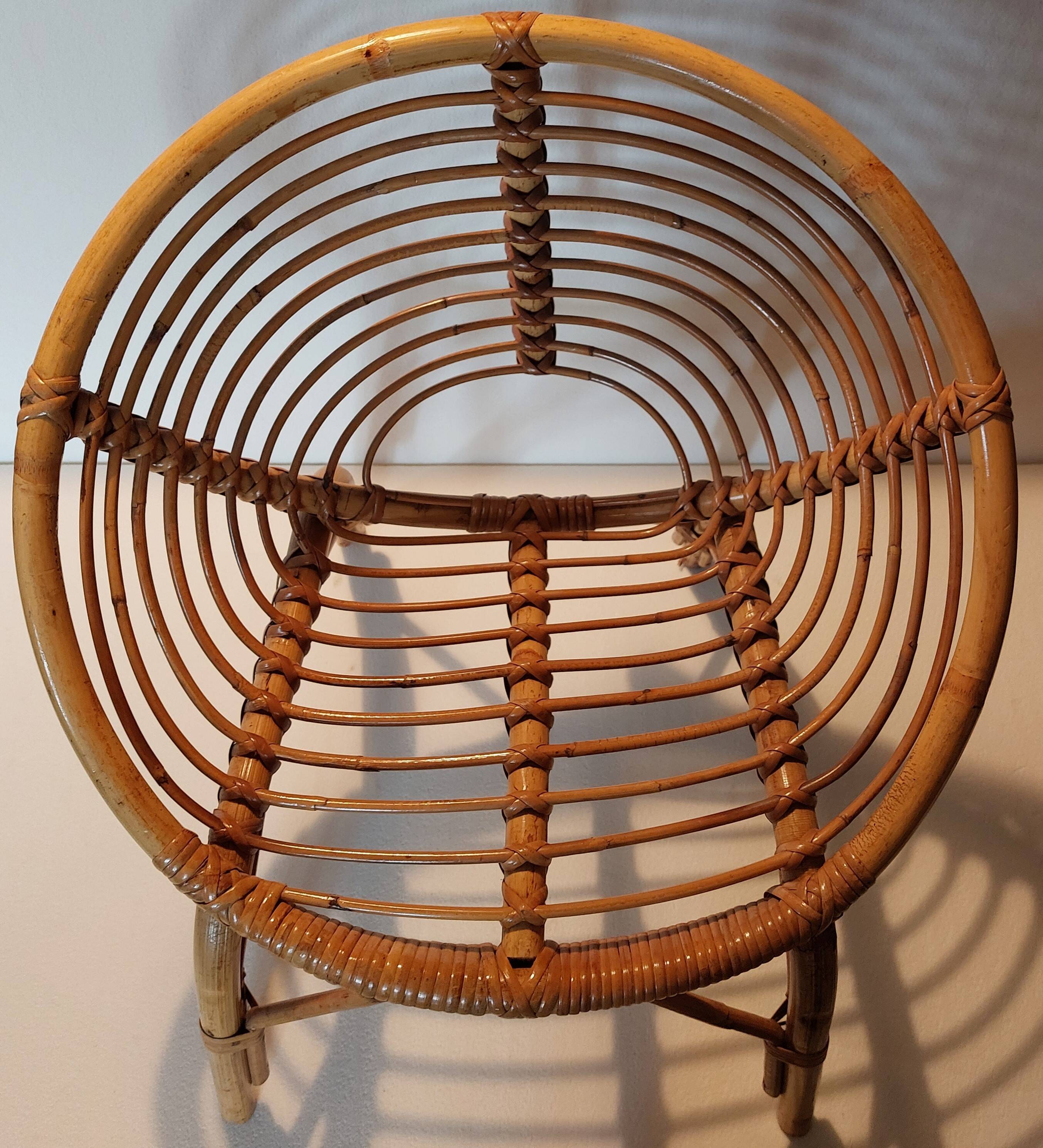 children's rattan armchair