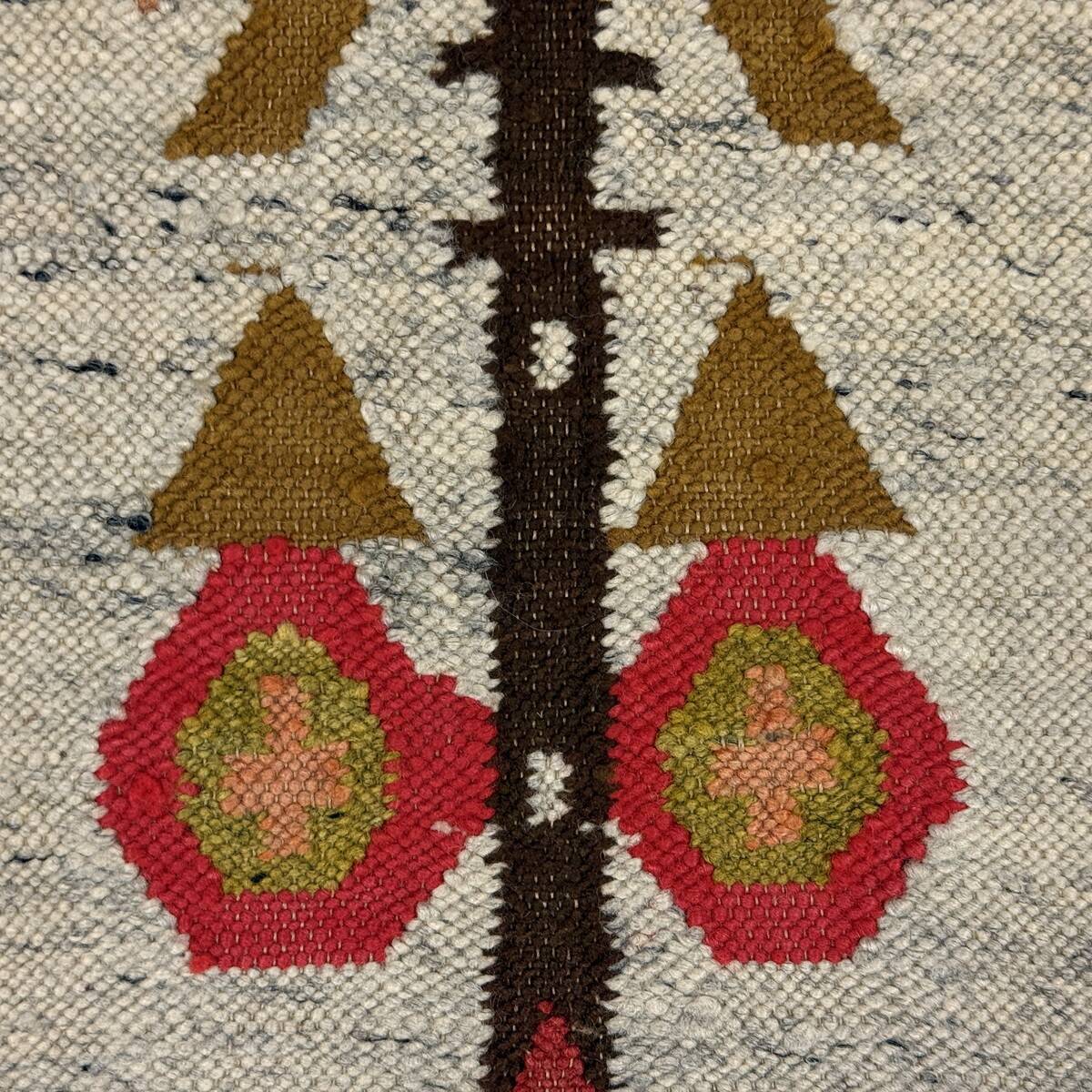 Woolen kelim wall hanging table runner Poland 1970’s