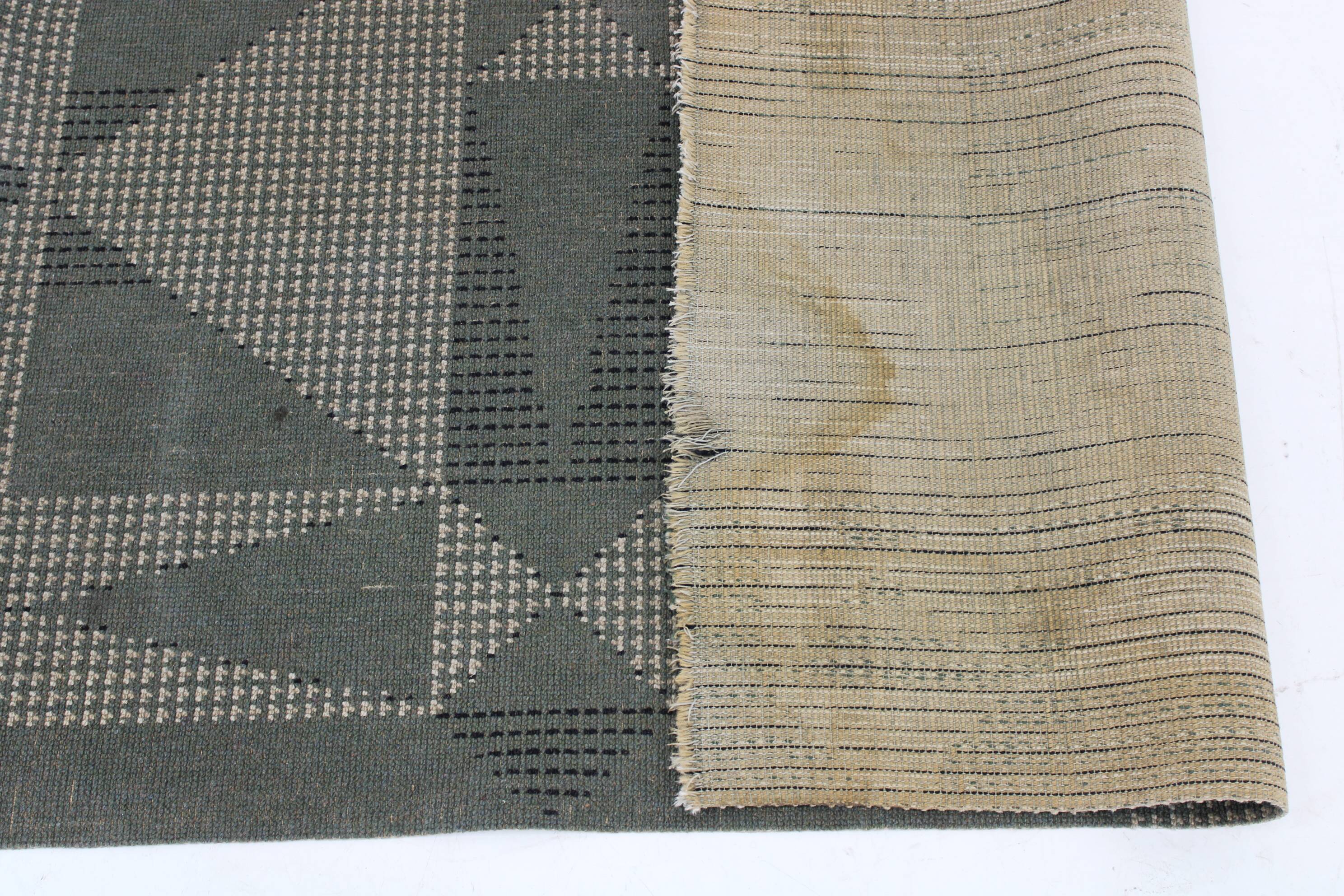 1950s Abstract Wool Hallway Carpet or Rug, Czechoslovakia