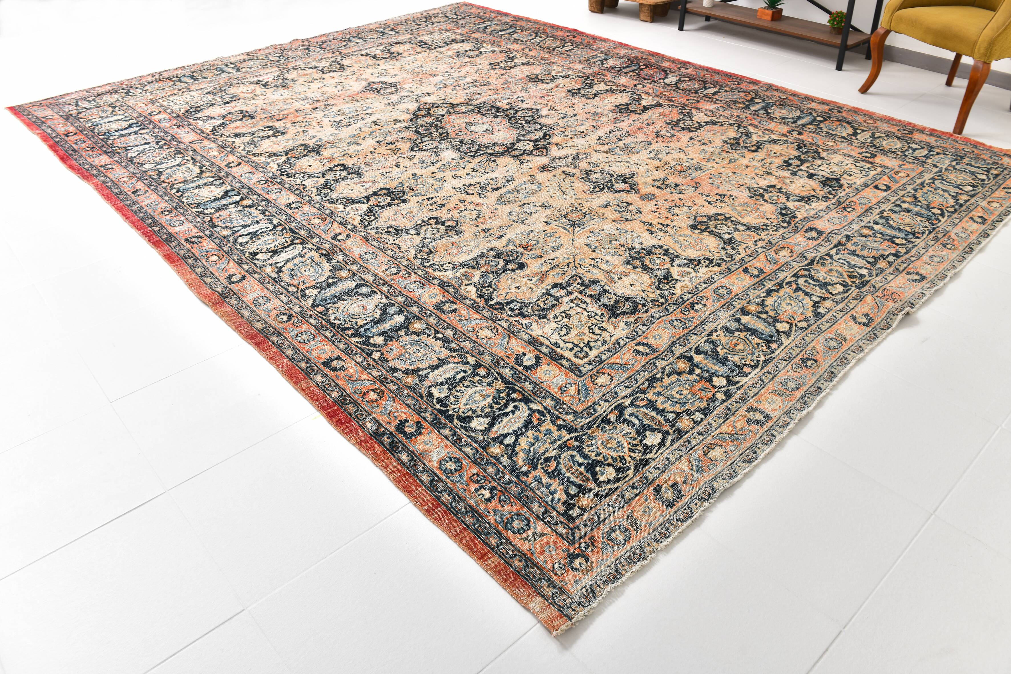 10x13 Red & Blue Oriental Vintage Persian Rug, 315x412Cm