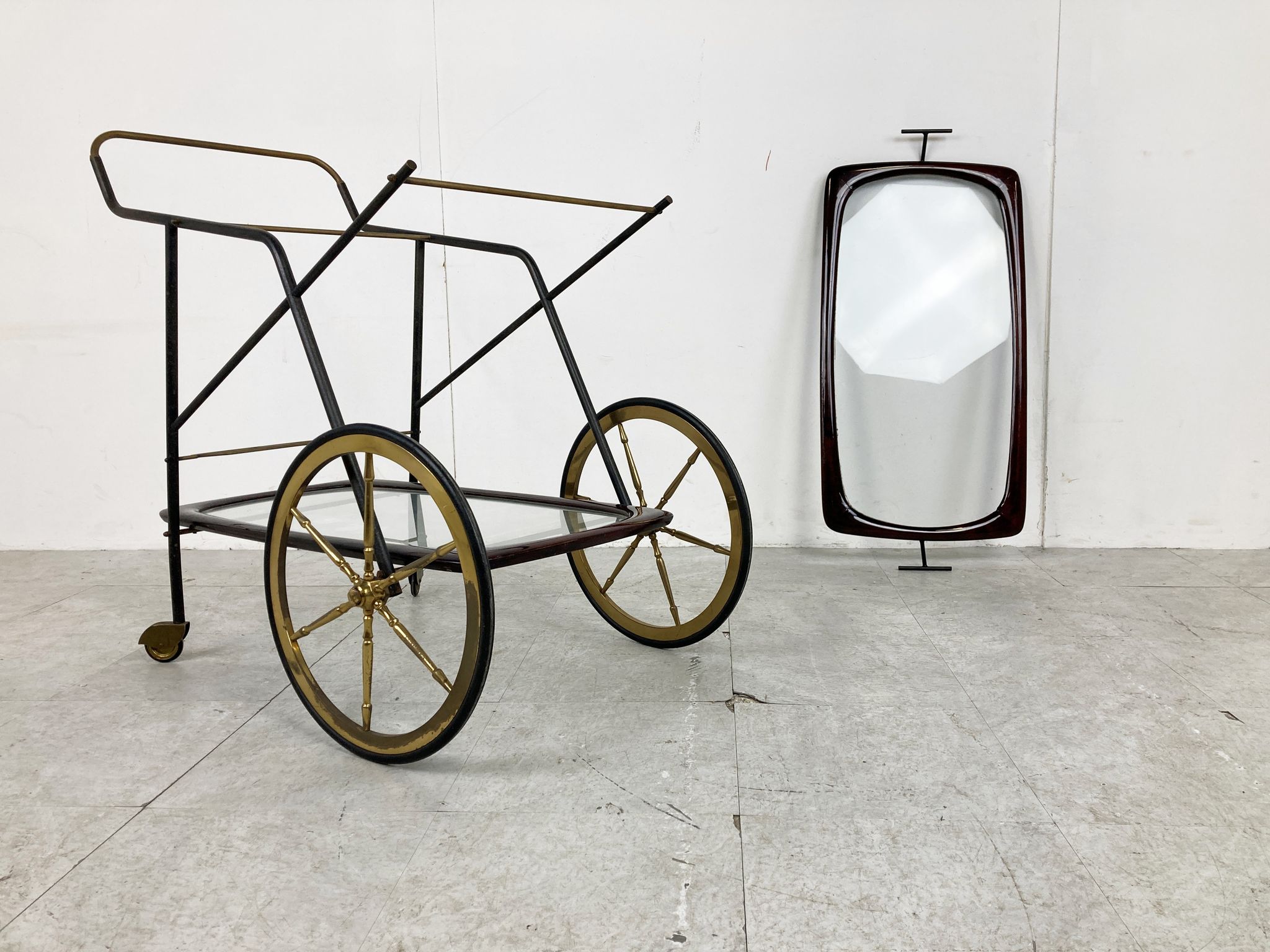 Vintage italian serving trolley, 1950s