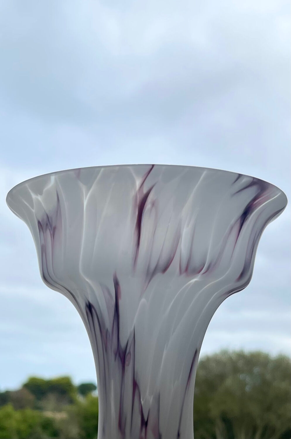 Vintage glass paste vase