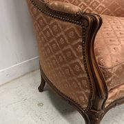 Paire de bergères de style Louis XV en bois narurel XX siècle