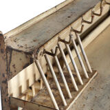 Kitchen furniture old metal patine white casse