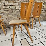 Set of 4 brutalist bistro chairs