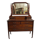 English Napoleon III psyche commode – mahogany – Elegant and functional