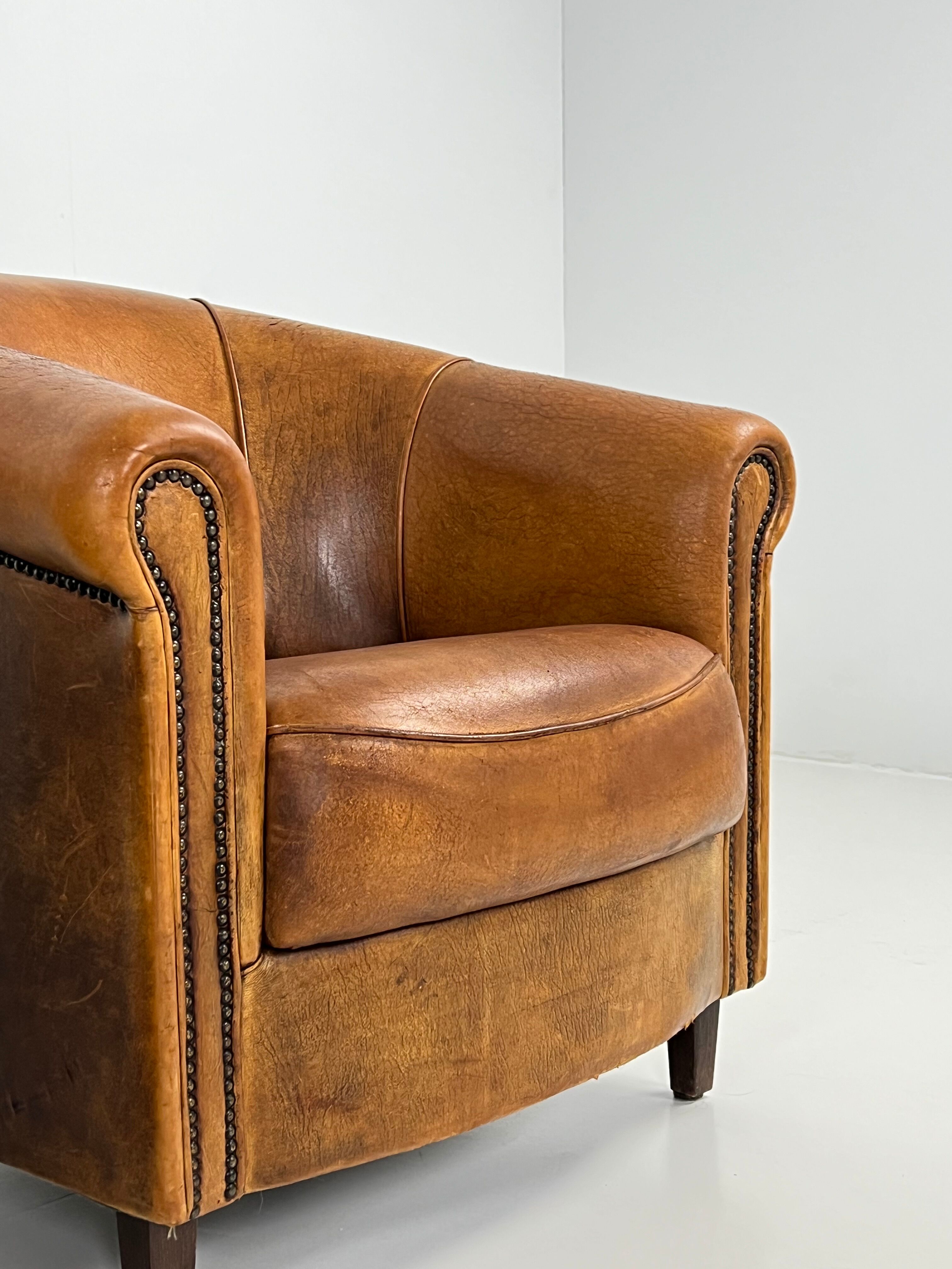 Set of 2 club armchairs