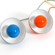 enamelled double shade Flower Pot pendant lamp by Verner Panton for Poulsen