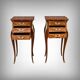 Pair of bedside tables in marquetry, Louis XV style – Mid 20th century
