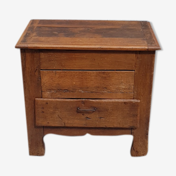 Old small wooden chest with drawer