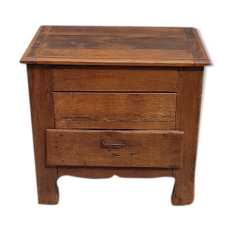 Old small wooden chest with drawer