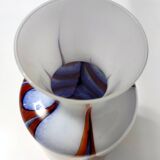 Red, White and Blue Murano Glass Vase by Carlo Moretti, Italy