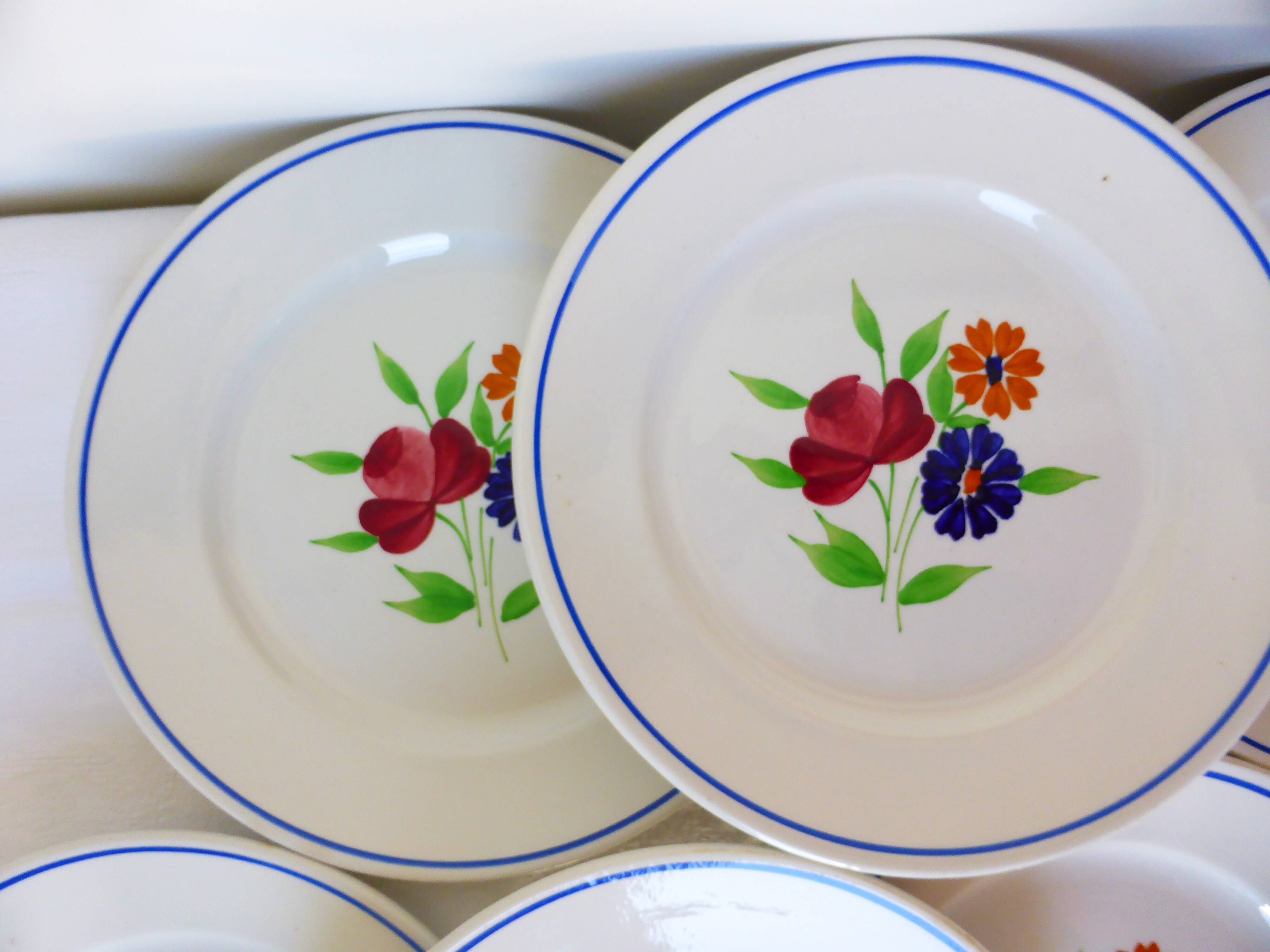 6 flat plates vintage K-G Luneville model Mat 210337