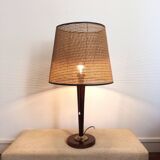 Midcentury modern mahogany lamp