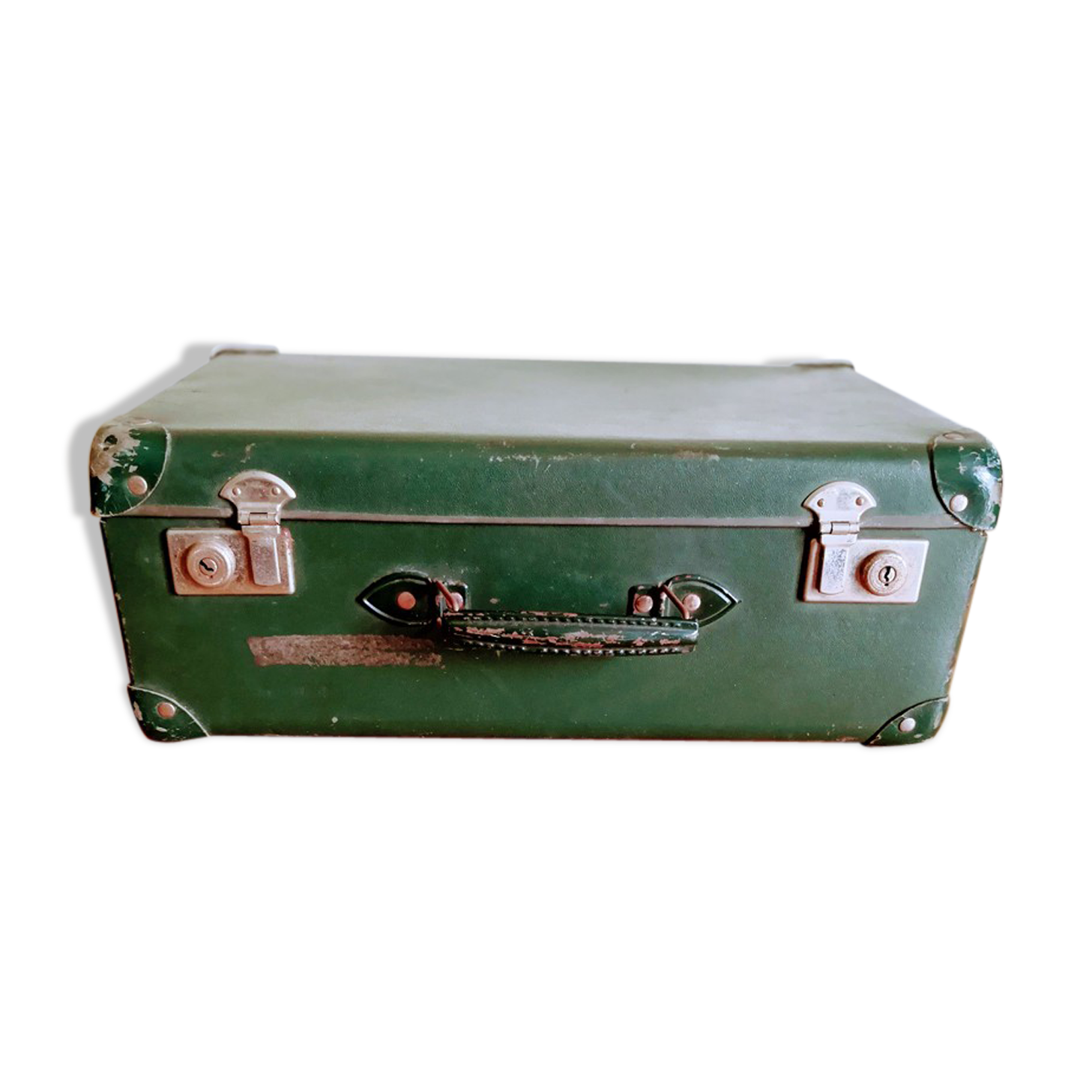 Small green suitcase