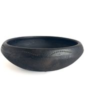 Plat Abron "Kânâh" in smoked terracotta | Ø 31cm diameter