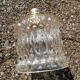 Suspension baladeuse globe en verre moulé vintage
