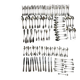 Important lot of 118 pieces of silver-plated metal cutlery by Ercuis, Christofle 20th century.