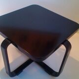Table low Deco rectangular wooden curved by Jindřich Halabala