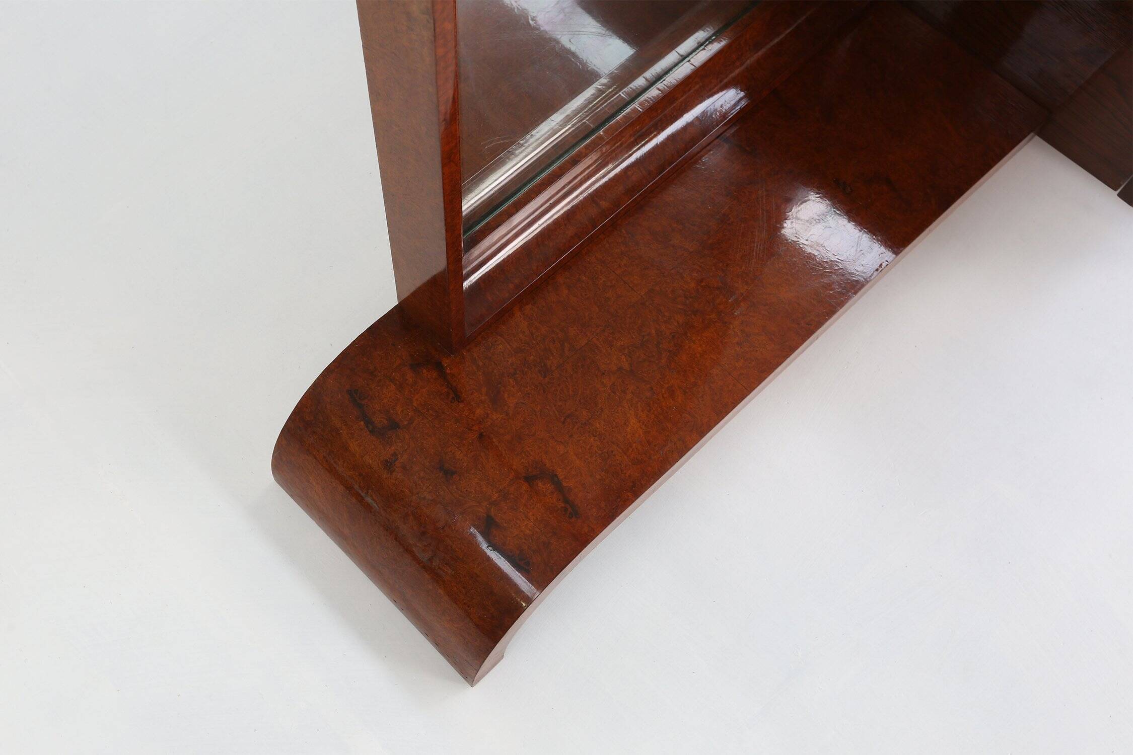 Art Deco Dressing Mirror by De Coene in Walnut Veneer, Belgium 1930s