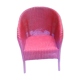 Fauteuil vintage en rotin rouge