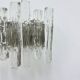 Wall sconce ice glass and metal by J.T. Kalmar for Kalmar, 60s