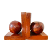 Pair of bookends in tuya magnifying glass