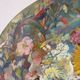 Huile sur toile ovale « Fleurs »