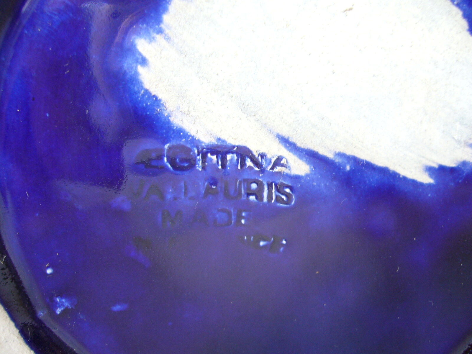Pair of blue vases flamed Vallauris