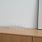 Set of crystal glasses, Danish design, 1970s, manufactured in Denmark
