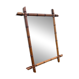 Faux bamboo mirror
