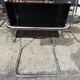 6 Bauhaus armchairs steel and leather / design