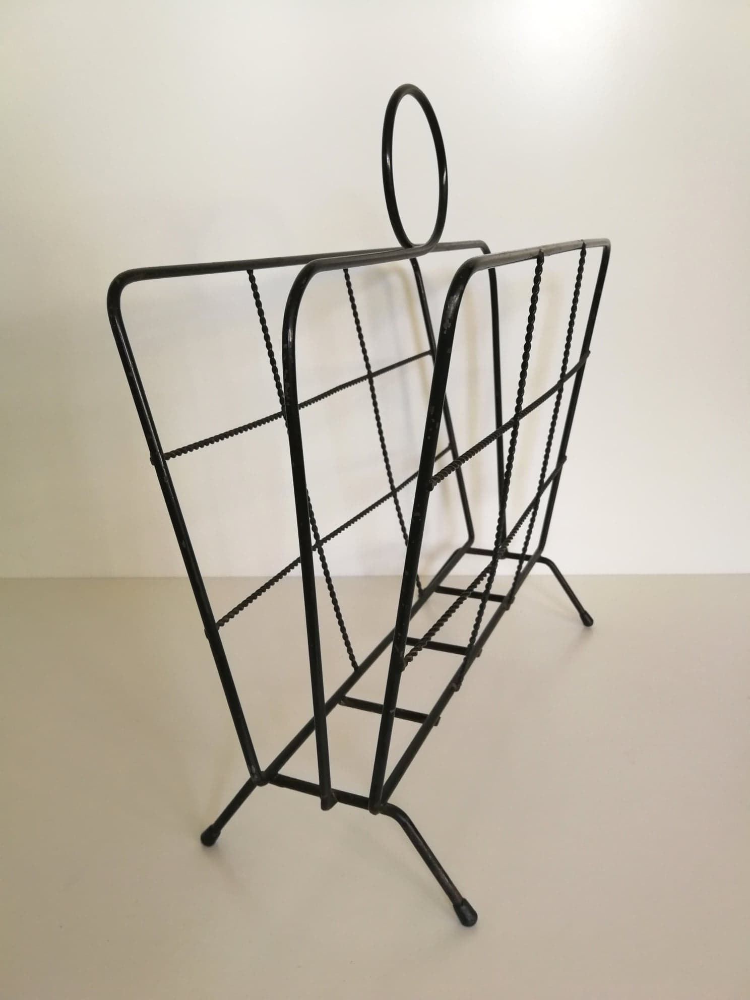 Vintage metal magazine rack