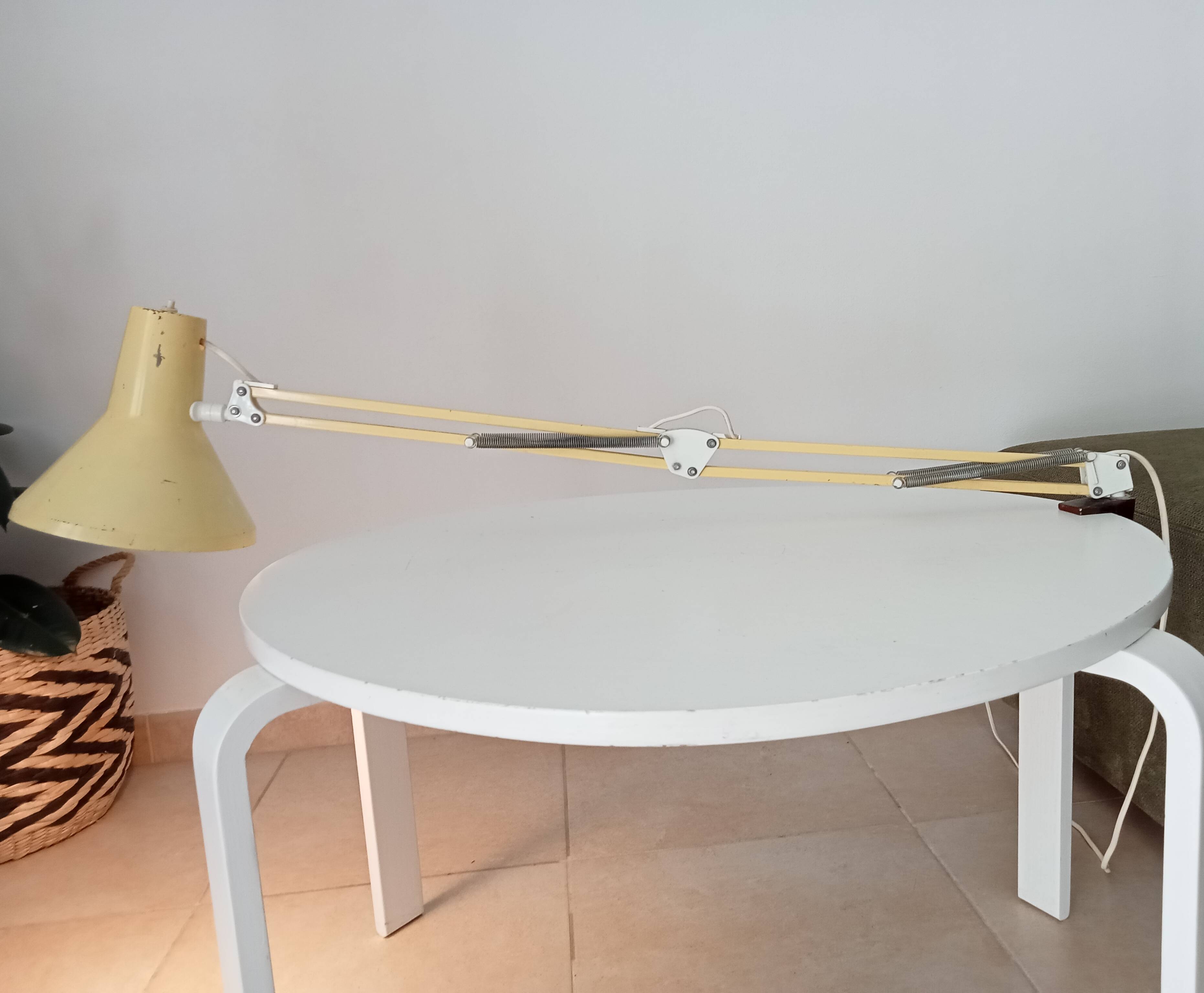 Lampe d' architecte scandinave vintage HCF Danemark pour Maxam 1968