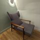 Scandinavian armchair with footrest 1950 vintage