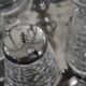 Silver-plated oil and pepper server in Art Deco style.