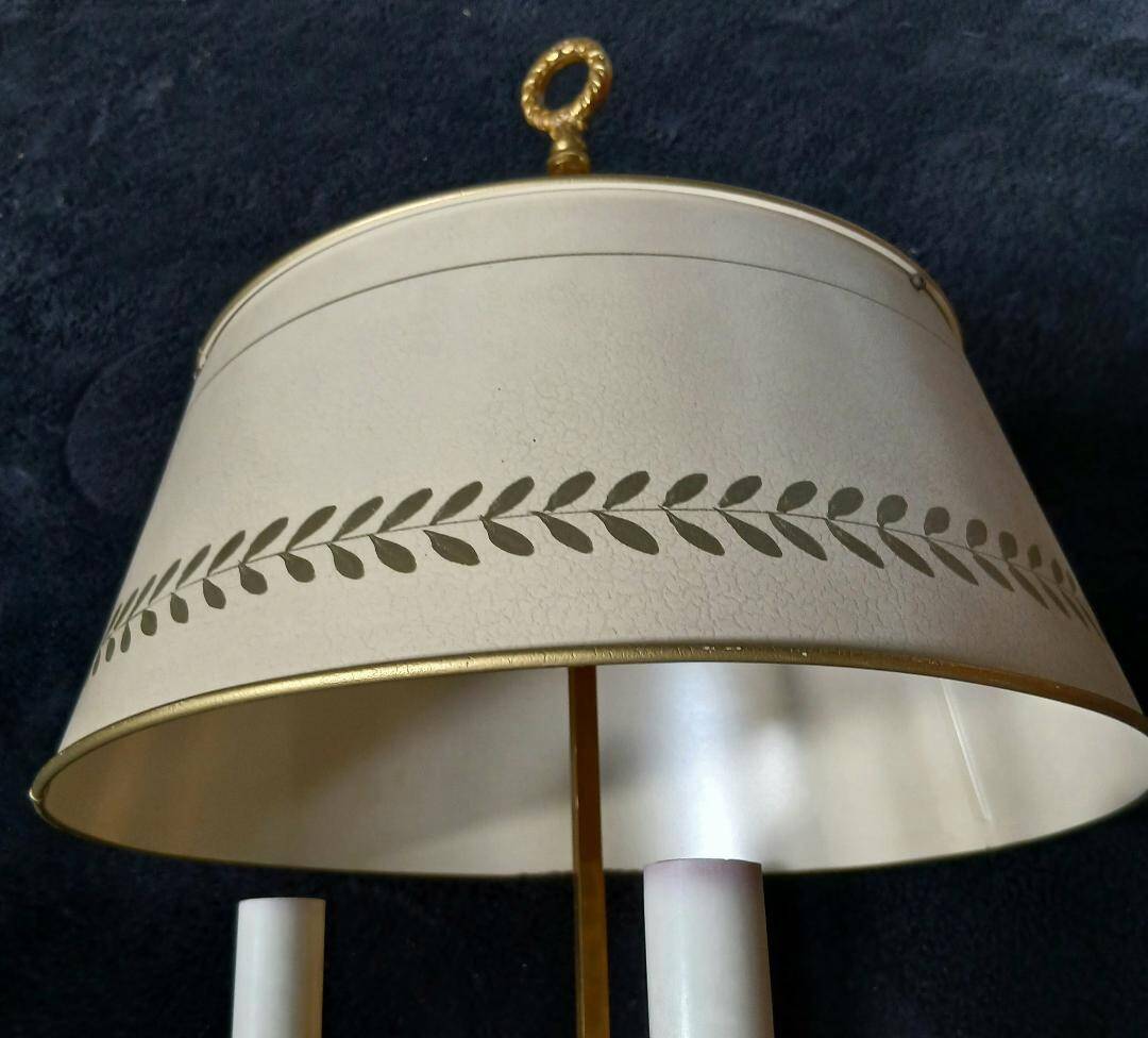 Exceptional empire style boiler lamp, swan, lucien gau - in excellent condition