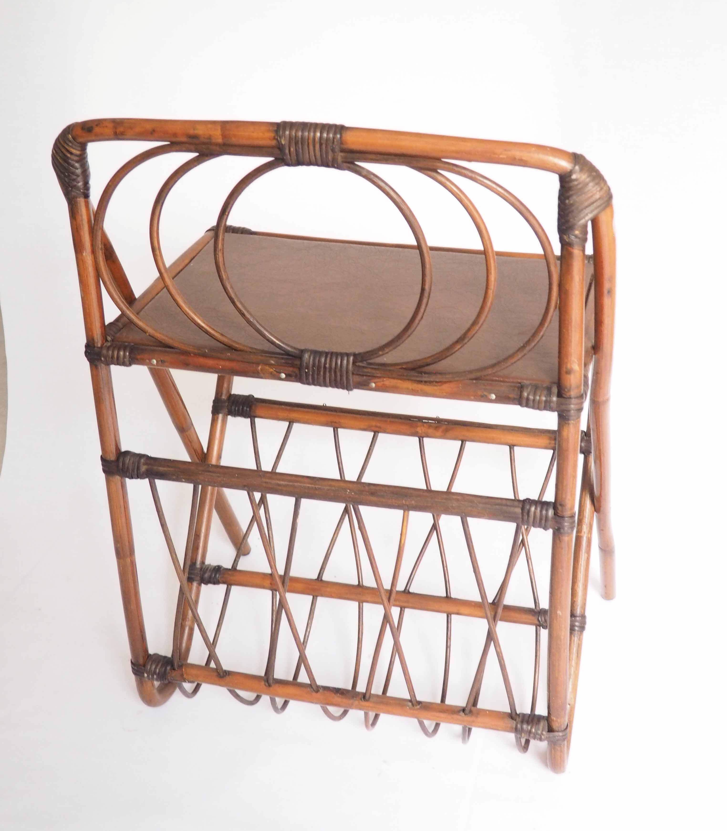 Bedside table rattan