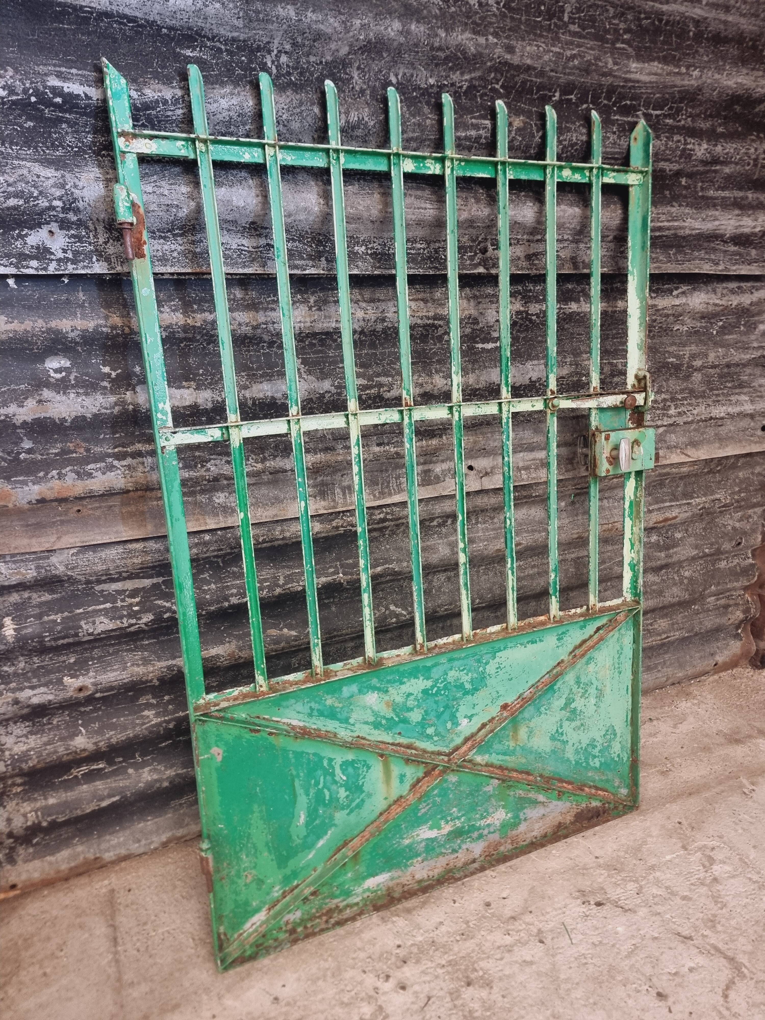 Antique garden gate iron door green 100x150cm