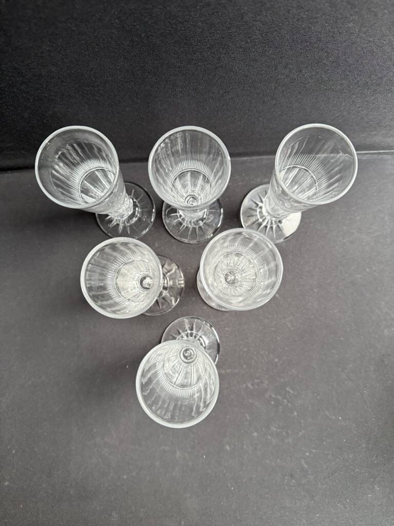 6 Flûtes Baccarat/Saint Louis XIXème