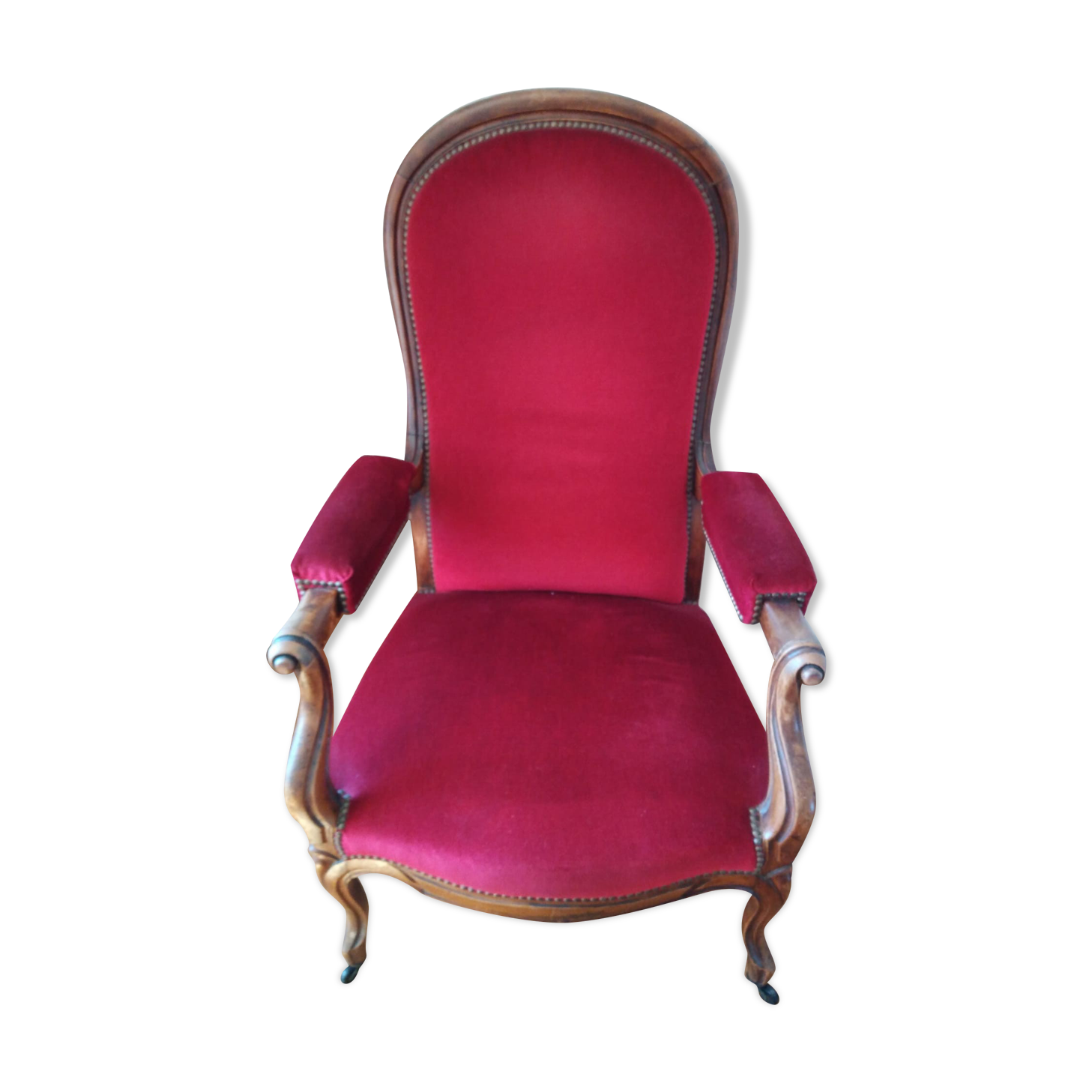 Armchair with its matching footrest