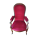 Armchair with its matching footrest